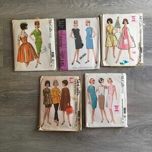 Vintage Vogue Sewing Patterns SIZE 12 Bust 32 1960s Fashion MCM Dress Mad Men